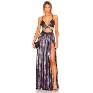 Retrofête Jett Midnight Iridescent Maxi Dress
